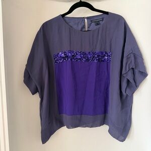 French Connection Purple Sequin Blouse